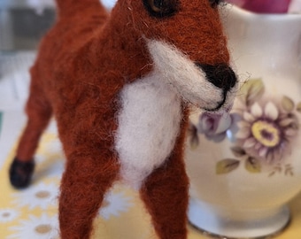 handmade needle felted fox. Lovely rust colour