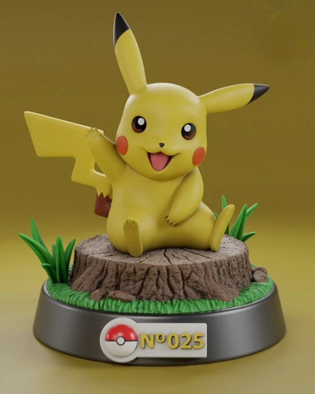 Pikachu STL File 3D Model Figure Etsy Australia