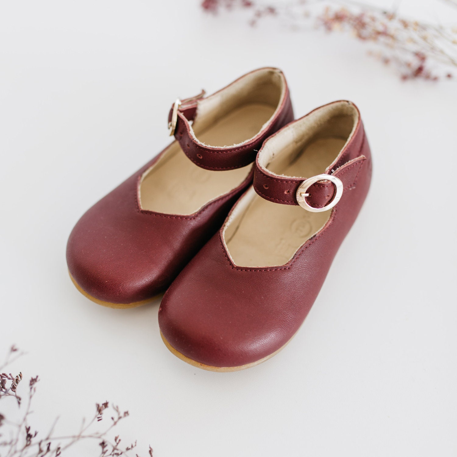 Burgundy clearance baby shoes