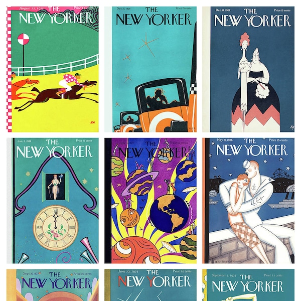 Compilation of The New Yorker magazine covers   , printable wall art