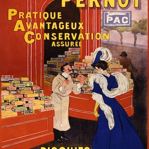 Kekse Pernot (1905) vintage Werbung von Leonetto Cappiello, Jugendstil, druckbare Wandkunst