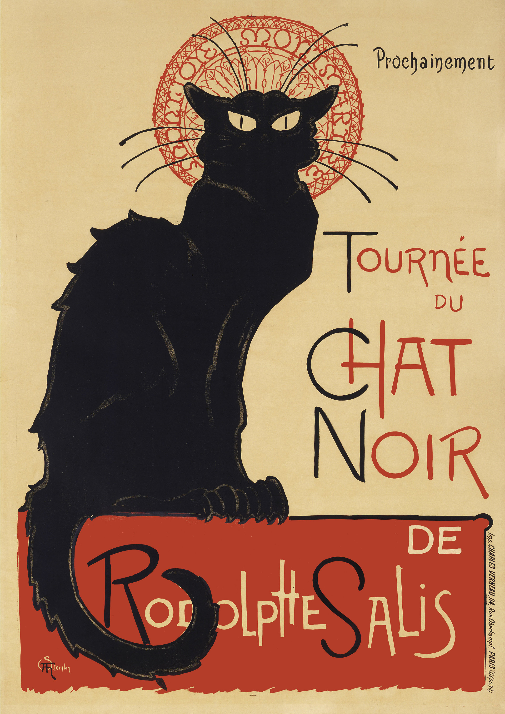 Chat noir poster - Etsy 日本