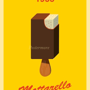 Motarello ice cream (1955) vintage ad , printable wall art