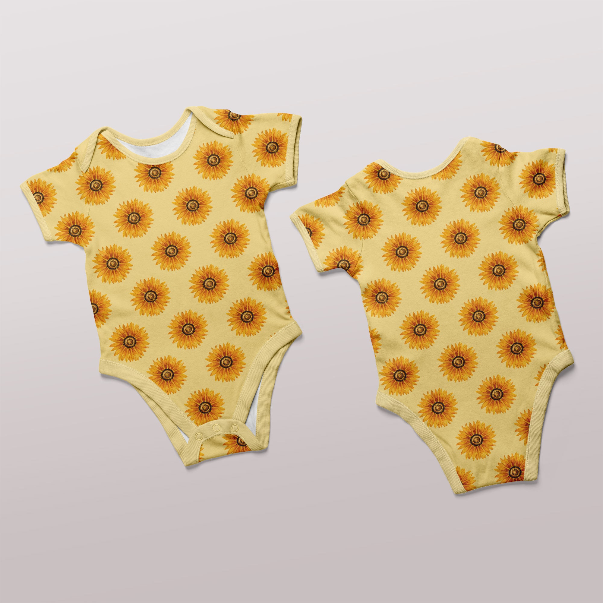 Watercolor Sunflower Seamless Patterns: Floral Digital Paper Pack ...