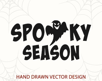 Gruseliger Saison-Geist SVG: Halloween-Shirt-Design, Cricut Schnitt Datei (Digitaler Download)
