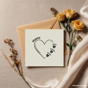 Personalized Heart Design with Kids' or Grandkids' Names – Perfect for Mother's Day, Father's Day, or Grandma's Gift – SVG Cut File for Cricut