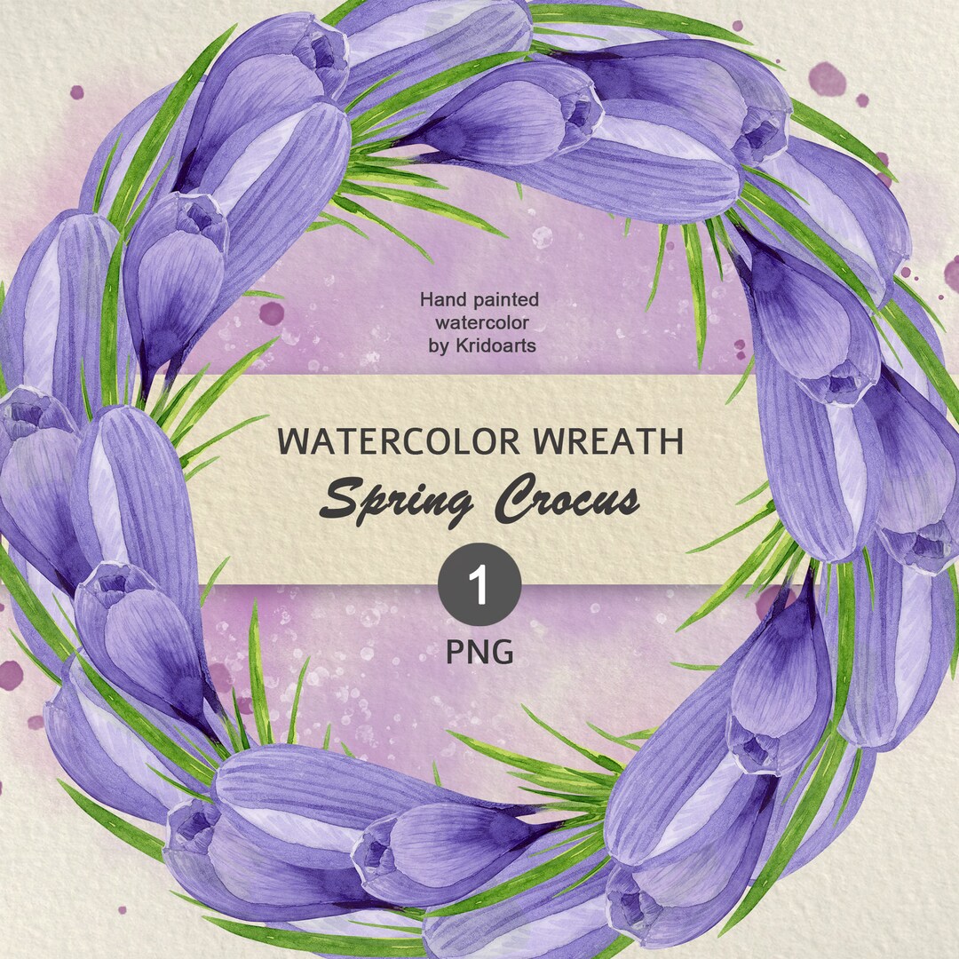 Floral Wreath Watercolor Hand Painted Spring Flower Frame Watercolor ...