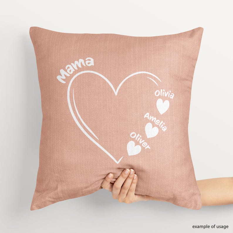 Personalized Heart Design with Kids' or Grandkids' Names – Perfect for Mother's Day, Father's Day, or Grandma's Gift – SVG Cut File for Cricut