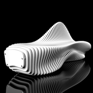 Furniture designs Bench  magical Parametric style - Downloadable CNC Router Files for Woodworking Projects dxf stl cdr files