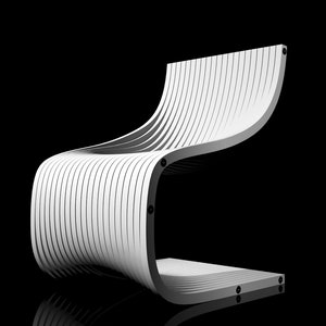 Parametric chair dxf files for cnc wood, cnc cut files vector, cnc furniture files cdr, stl files 3d, plywood parametric furniture