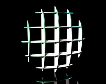 Sphere Floating Shelf CNC Files, Parametric Furniture (DXF, STL)