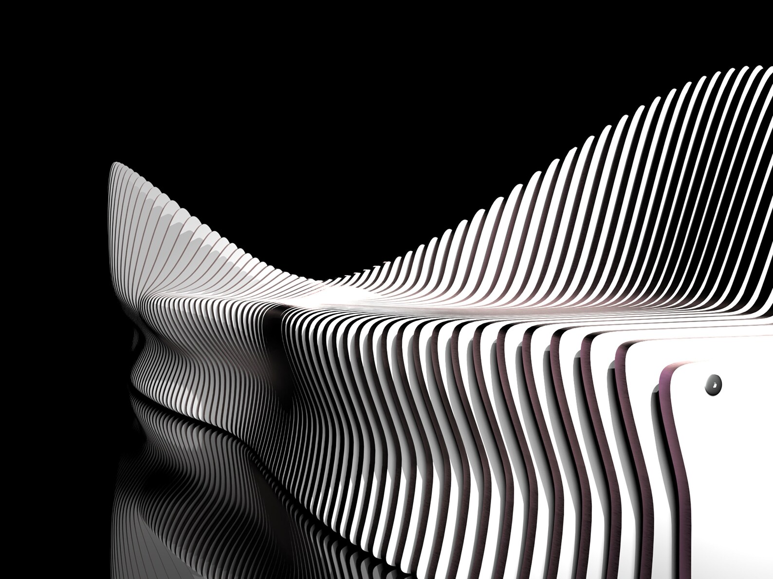 Modern and Unique Parametric Plywood Bench Design File Dxf Cdr Stl Obj