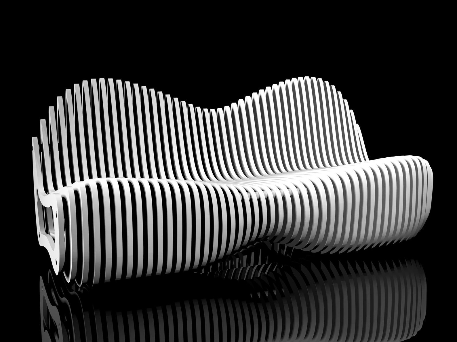 Modern Parametric Bench CNC Router Files – Plywood Furniture (dxf, Cdr ...