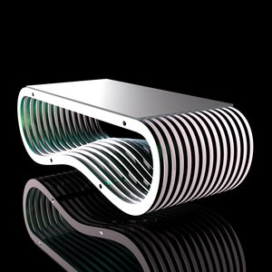 Parametric Table Wave Design Digital File for CNC Cutting - dxf cdr pdf - Vector files parametric files for woodworking