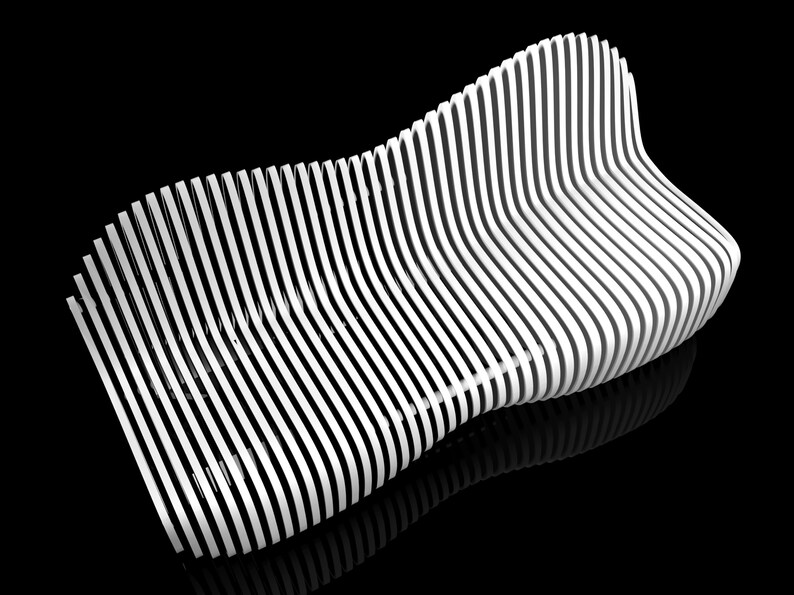Modern Parametric Bench CNC Router Files – Plywood Furniture (dxf, Cdr ...