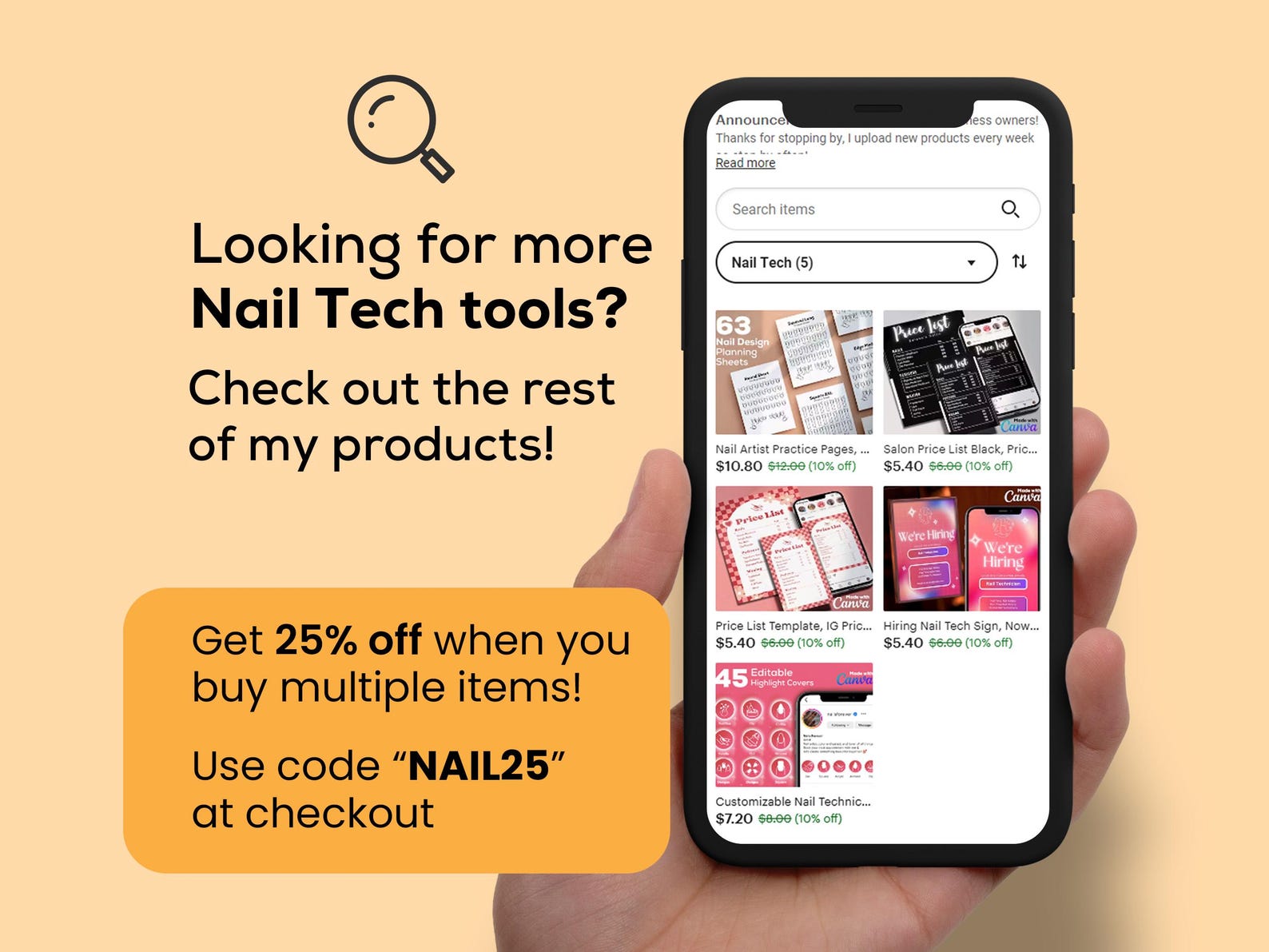 Procreate Round Nail Art Template: Nail Tech Planner (digital Download ...