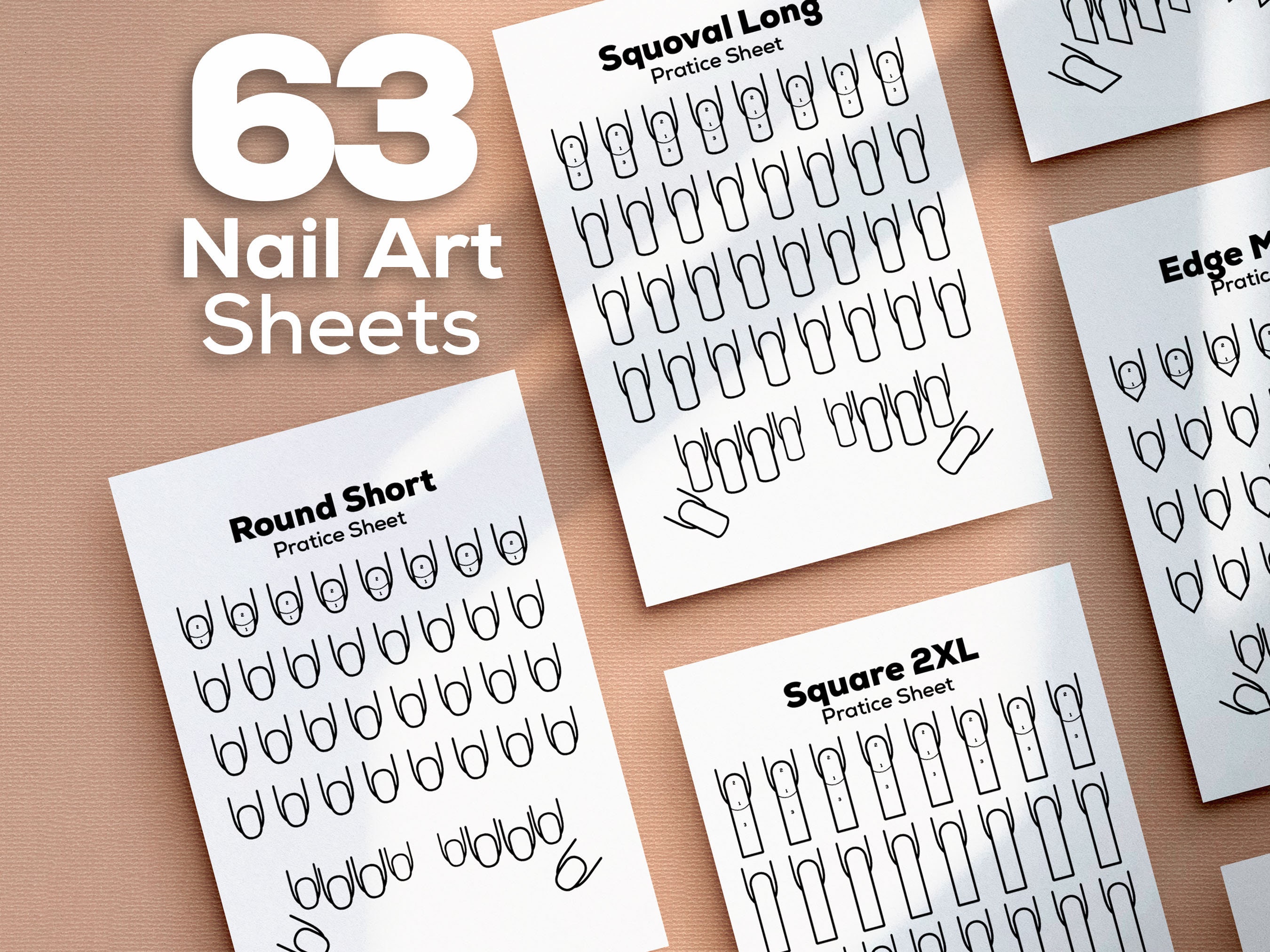 Beaupretty 12 Sheets Nail Art Practice Book Easy To Clean Manicure Training  Cards for Beginner Lines Painting : Beauty & Personal Care - Amazon.com