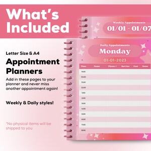 Hairdresser Appointment Book, Online Appointment Book 2023, Salon Appointment Book, Appointment Template Printable, Appointment Planners image 2