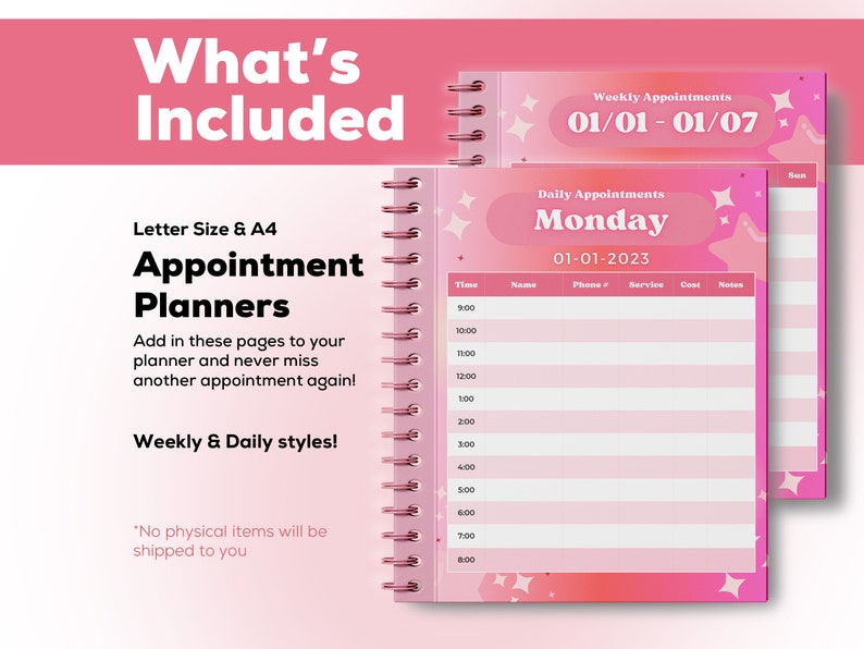 Hairdresser Appointment Book, Online Appointment Book 2023, Salon Appointment Book, Appointment Template Printable, Appointment Planners image 2