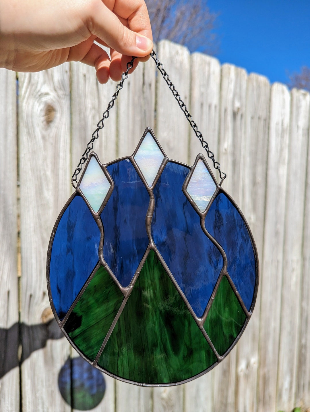 Stained Glass Mountains With Iridescent Stars Velaris Themed Etsy