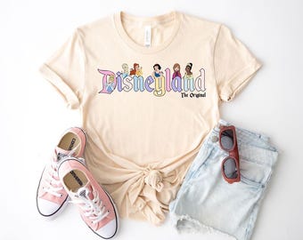 Comfort Colors Retro Disneyland Princess Shirt, Watercolor Princess Shirt, Disney Trip T-Shirt, Disney Princess, Disneyworld Princess Gift