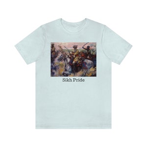Sikh Punjabi Warrior Pride Awesome Fight Battle Scene print T shirt #1