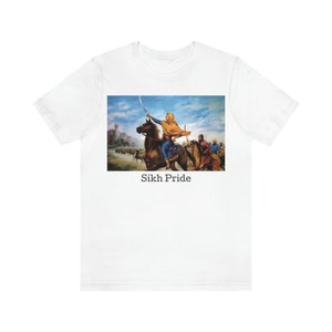 Sikh Punjabi Warrior Pride Awesome Fight Battle Scene print T shirt #6