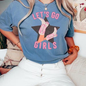 Vintage Let&#39;s Go Girls Child Shirt, Kids Graphic Tee, Rodeo Graphic Tee, Young Cowgirl Shirt, Kids Country Fashion, Children&#39;s Western Shirt