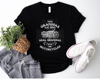 Camisa de motocicleta del abuelo, algunos abuelos juegan bingo, los abuelos reales montan motocicletas, camisa divertida del abuelo, camisa del día del padre, regalos para el abuelo