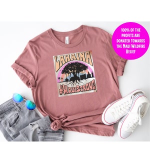 Maui Strong Shirt, Lahaina Banyan Tree T-Shirt, Maui Hawaii Shoreline Shirt, Wildfire Relief, All Profits Donated Support Maui Fire Victims