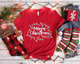 Merry Christmas T-Shirt, Christmas Lights Shirt, Christmas Lights T-Shirt, Christmas Shirt, Merry Christmas Shirt, Christmas Gift Shirt