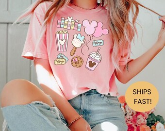 Disneyland Comfort Colors® Shirt Magical Disney Snacks Shirt Best Day Ever Shirt Disney World Tee Happiest Place Shirt Kids Mouse Ears Shirt