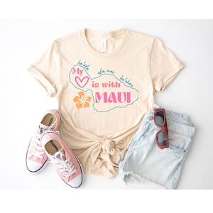 Maui Strong Tee, Support for Hawaii Fire Victims, Maui Hawaii Shoreline Tee, Wildfire Relief, All Profits Donated Support Maui Fire Victims