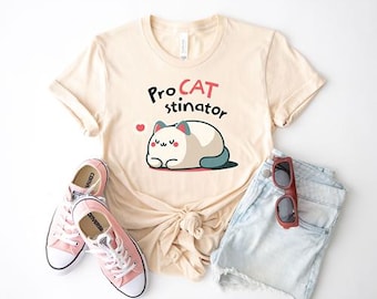ProCATstinator Shirt, Cat Shirt, Cat Lovers Shirt, Cat Mom Shirt Gift, Cat Dad Shirt Gift, Kitten Tee, Cat Owner Gift, Sarcastic Funny Shirt