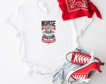 Nurse Practitioner Brain Of A Doctor Heart Of A Nurse, Doctor Shirt, Funny Nurse Shirt, Cute Nurse Shirt, Anatomy Shirt, Cardiology Shirt