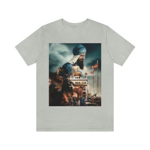 Sikh Punjabi Warrior Pride Awesome Fight Battle Scene print T shirt #7