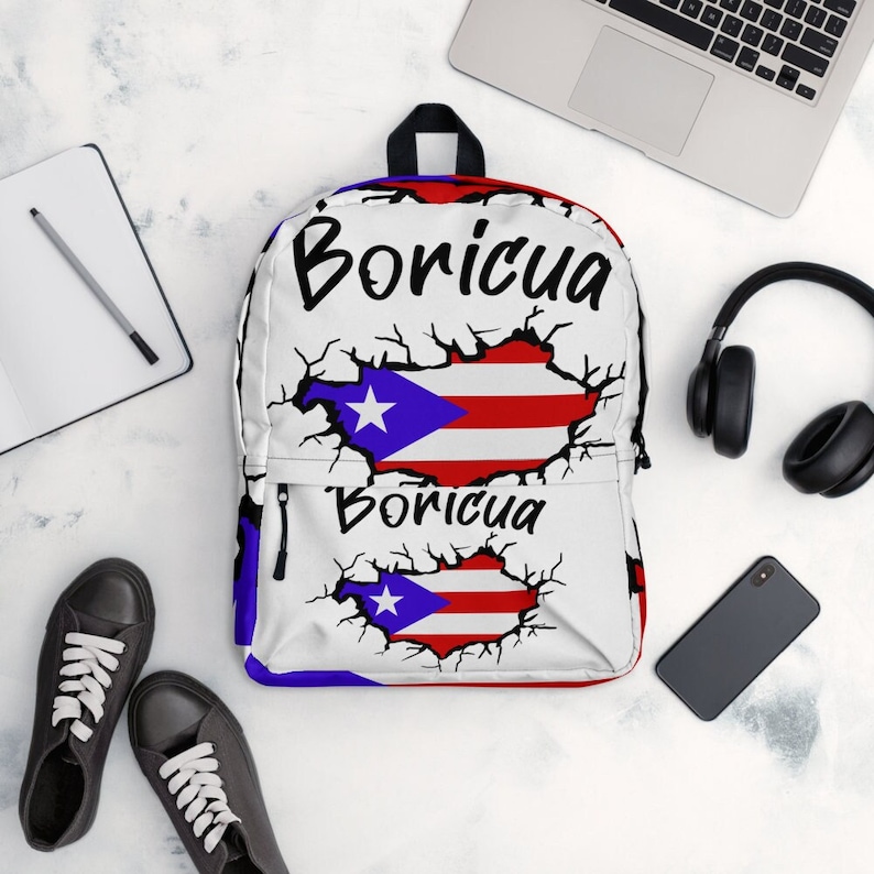 Boricua Backpack, Puerto Rican School Bag, PR Backpack, Spanish