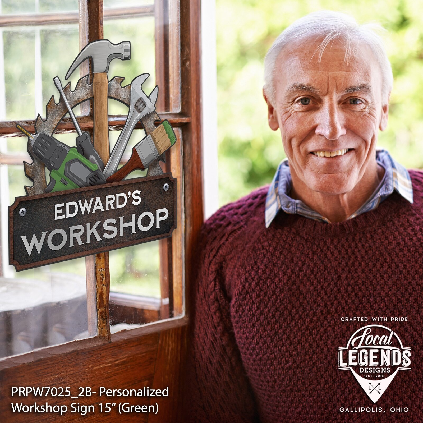 Toolbox Cutout MDF Wood Sign Select Color & Size Personalize