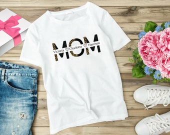 Custom mama shirt, personalized mama shirt, gift for her, mothers day gift, gift for mother, mothers day shirt gift,  mama shirt