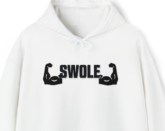 Swole Hooded Sweatshirt Men Hoodie Gift For Gym Lover Mens Pump Cover Workout Gym Hoodie Workout T Shirt
