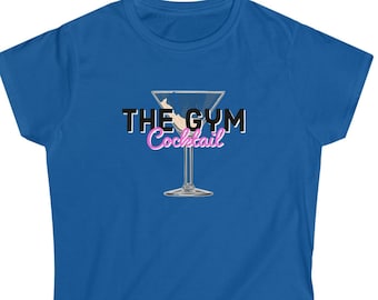 The Gym Cocktail Tee  Funny Workout Shirt Funny Gym Shirts Gym Gifts Workout Gifts Women Workout Tee Workout Shirt For Her Made In The USA