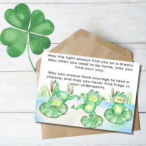 Tarjeta imprimible de bendición irlandesa, tarjeta divertida del día de San Patricio, tarjeta de aliento linda, tarjeta de cualquier ocasión, tarjeta linda del día de San Paddy