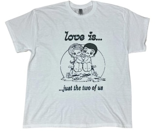 Love Is... Comic Strip Retro Vintage Graphic Design T-shirt Soft Style