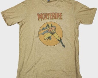 Wolverine Fictional Character Retro Vintage Graphic Design T-shirt Soft Style Gift Idea