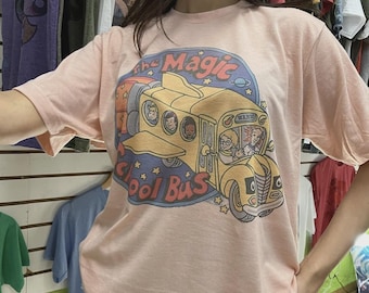 The Magic School Bus Retro Vintage Graphic Design T-shirt Soft Style