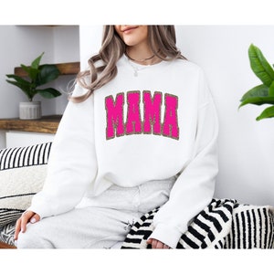 White Leopard Mama Crewneck