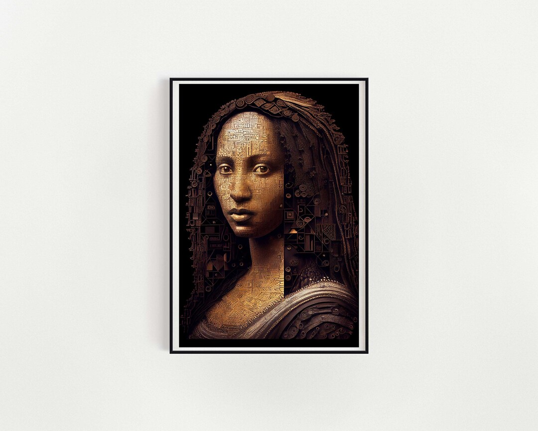 This Piece of Black People Wall Art Depicts a Beautiful Black Etsy