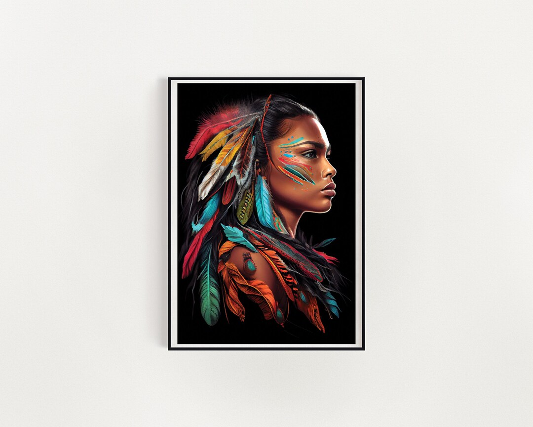 African Wall Art Print Framed African Art Boho Inspired Etsy