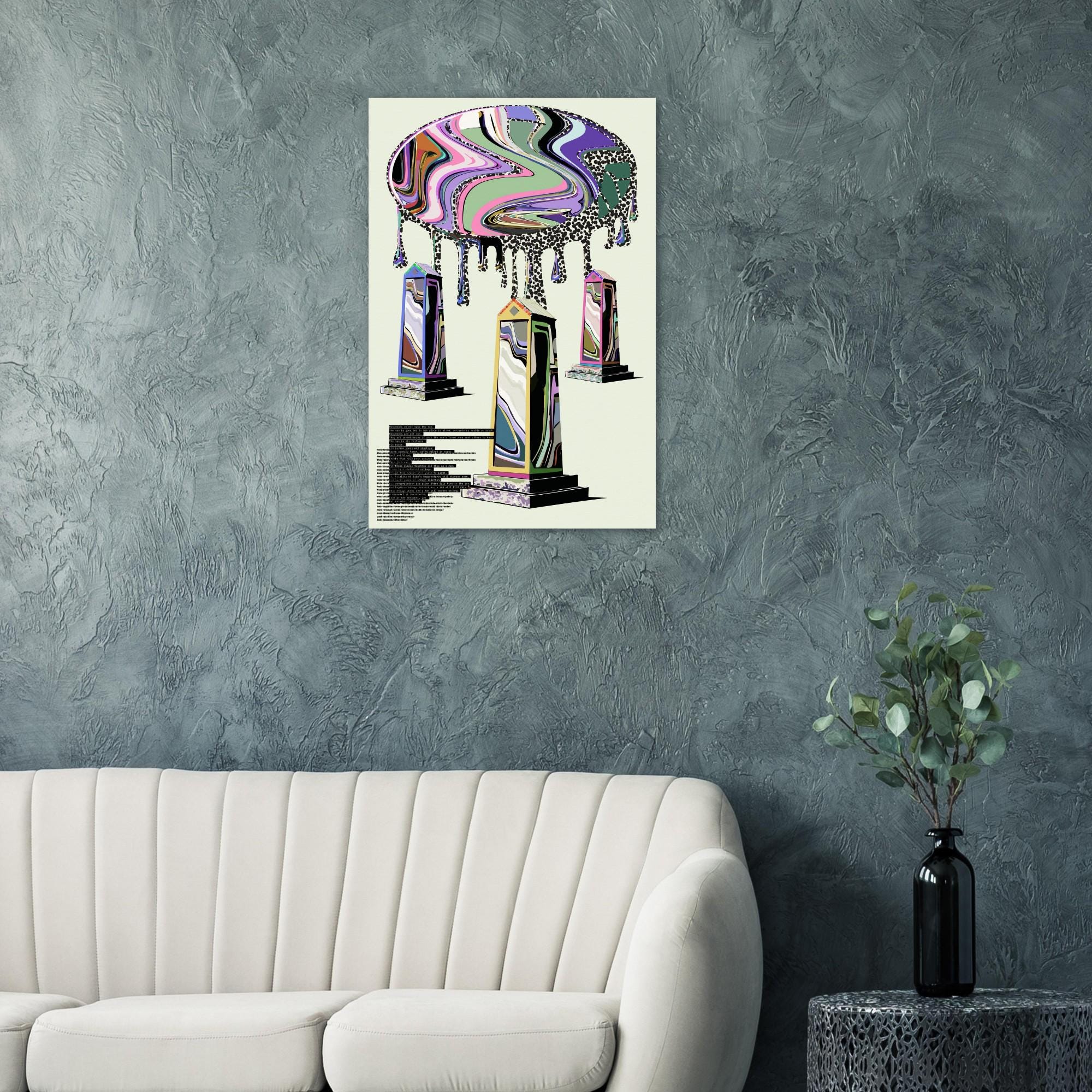 Monuments Art Print | Quirky Wall Poster | Unique Home Decor - Etsy