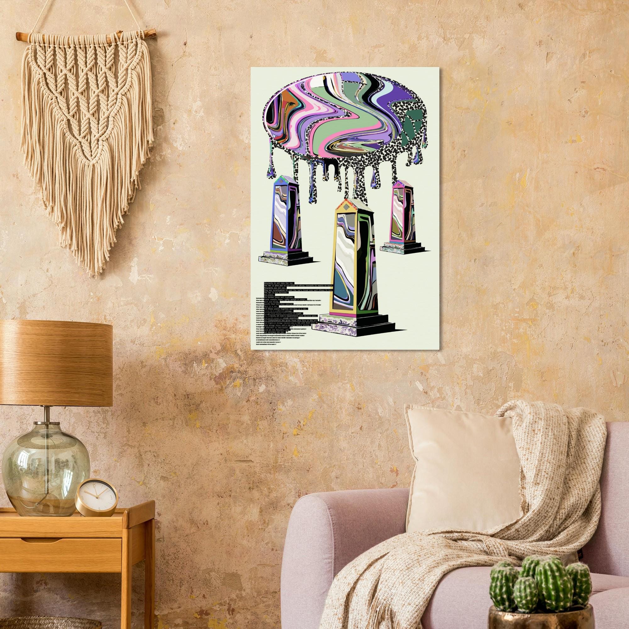 Monuments Art Print | Quirky Wall Poster | Unique Home Decor - Etsy